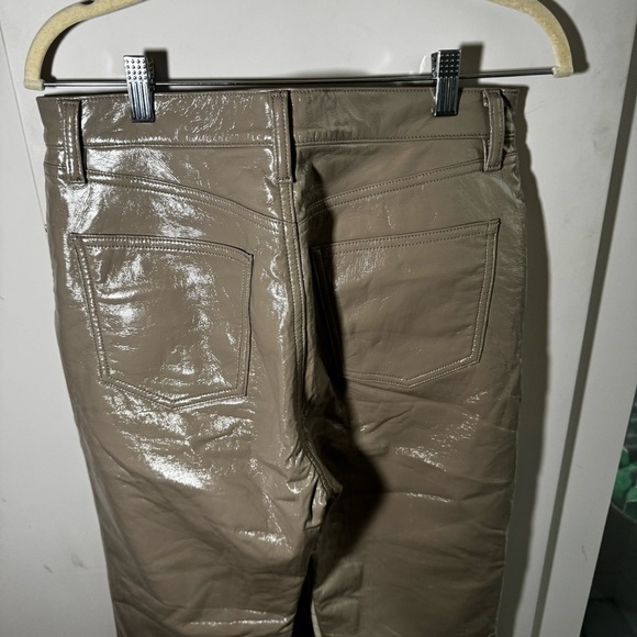 AGOLDE two tone panel leather straight leg pants - Picture 7 of 7